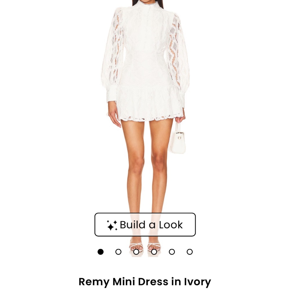 Bardot Ivory Long Sleeve Lace Dress